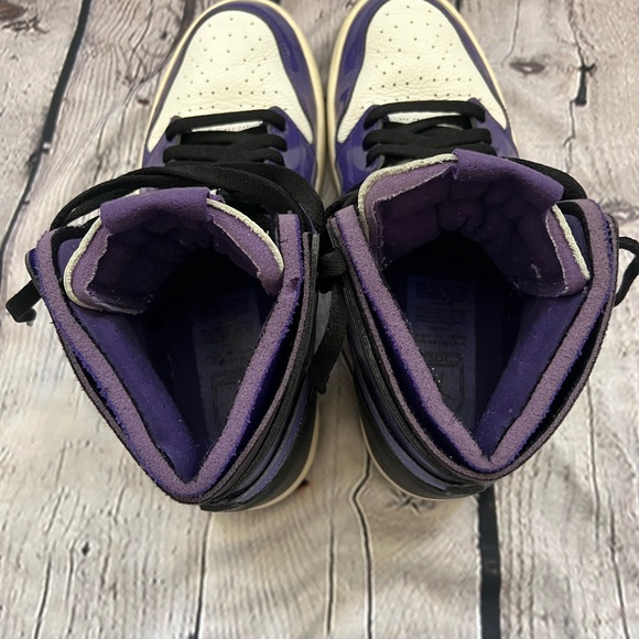 Nike Air Jordan 1 Retro High Purple Black Sneakers - Picture 5 of 9